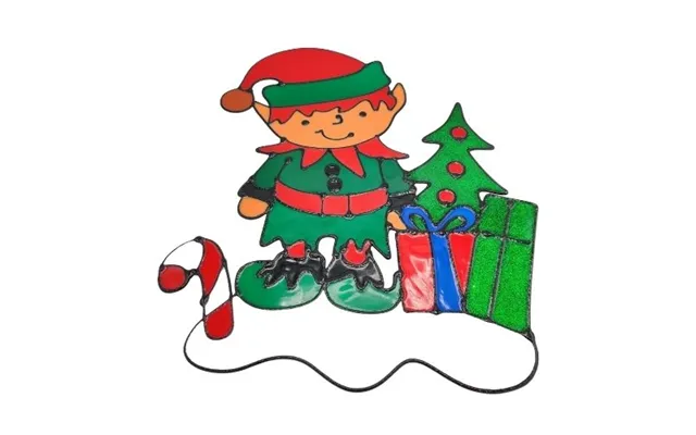 Giant Gel Festive Window Sticker - Christmas Elf