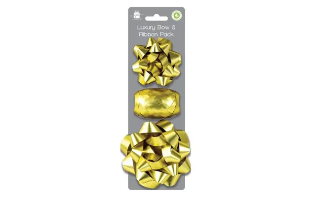 Gold Luxury Bow & Ribbon 3 Pack