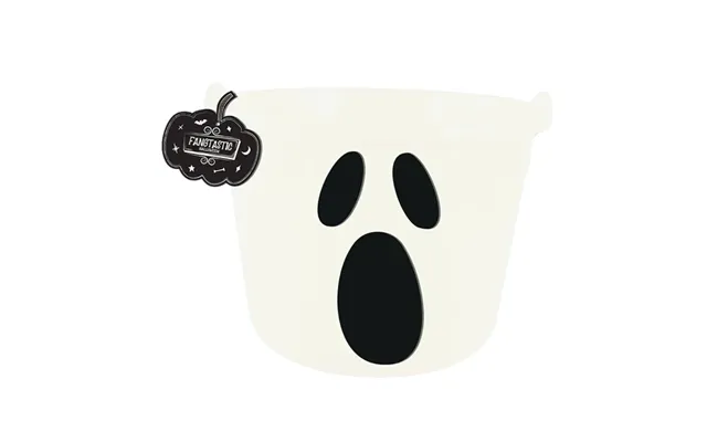 Halloween Face Treat Bucket Assorted Designs - Ghost