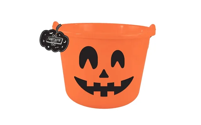 Halloween Face Treat Bucket Assorted Designs - Pumpkin