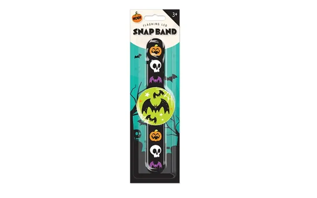 Halloween Flashing Led Snap Band Assorted Designs - Bats