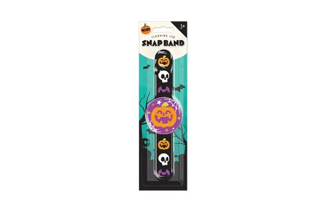 Halloween Flashing Led Snap Band Assorted Designs - Pumpkin