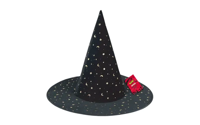 Halloween Printed Witches Hat Assorted Colours - Gold