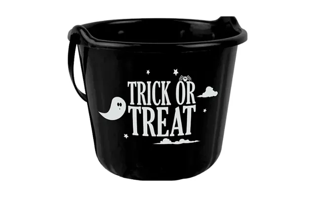 Halloween Trick Or Treat Bucket Assorted Colours - Black