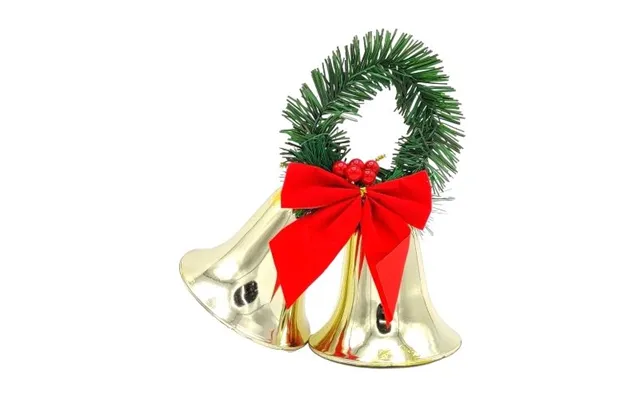 Hanging Christmas Twin Bell Berries - Gold
