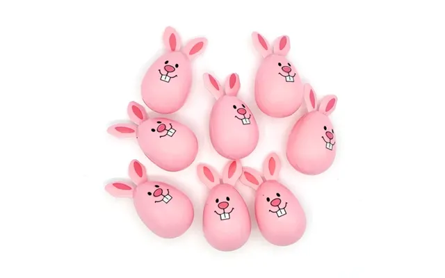 Happy Animal Easter Eggs 8 Pack - Pink Rabbit