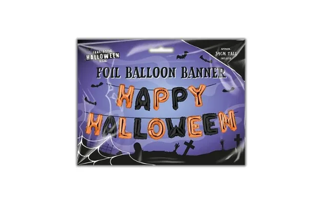 Happy Halloween Foil Balloon Banner