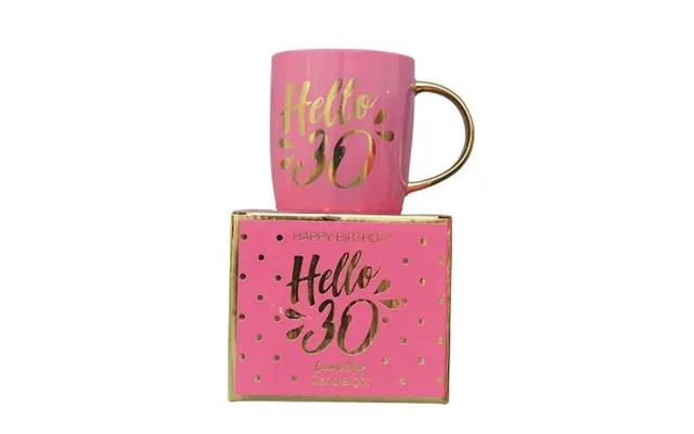 Hello Thirty Milestone Pink Electroplated Gold Mug