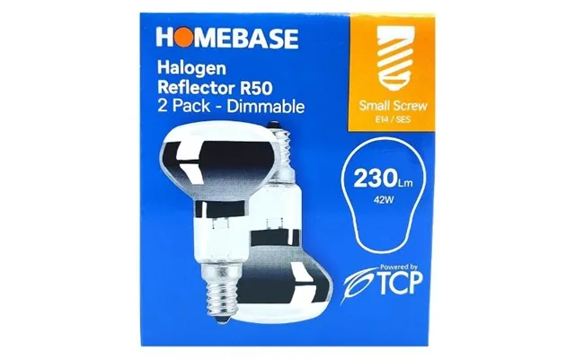 Homebase Halogen Reflector Light Bulb R50 230lm 42w 2 Pk