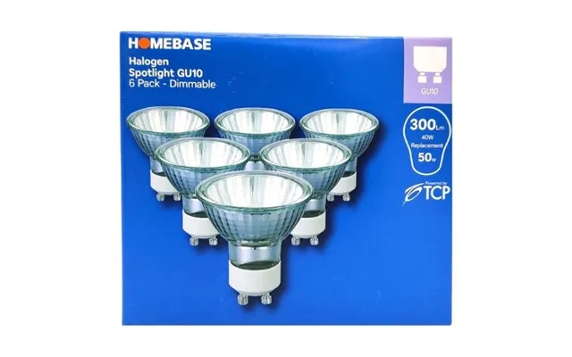 Homebase Halogen Spotlight Light Bulbs Gu10 300lm 40w 6pk