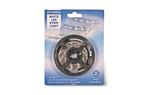 Hyundai White Led Strip Light Cool White 1.3m