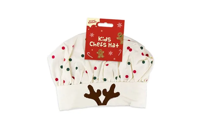 Kids Christmas Cotton Chef's Hat Assorted Colours - Cream