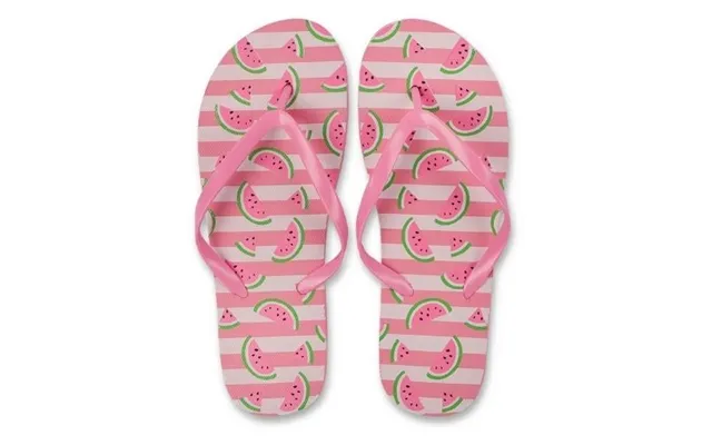 Ladies Watermelon Flip Flops Assorted Sizes - 3-4