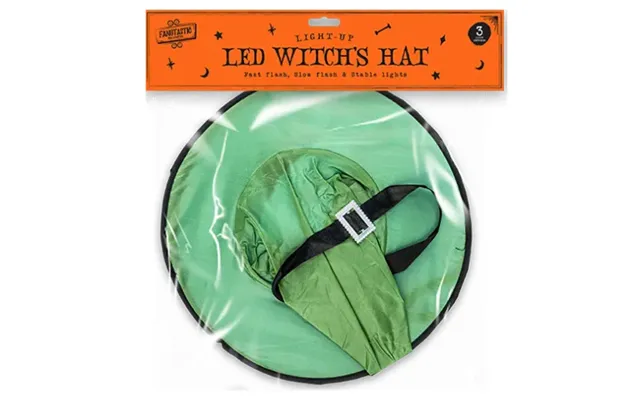 Led Witch Hat Light Up Halloween Hat - Green