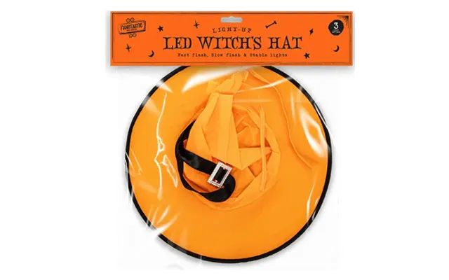 Led Witch Hat Light Up Halloween Hat - Orange