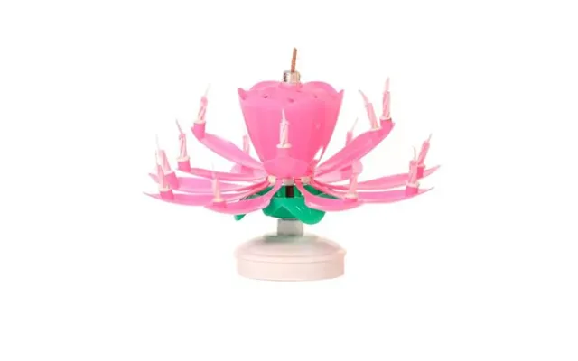 Lotus Flower Musical Birthday Candle Assorted Colours - Pink