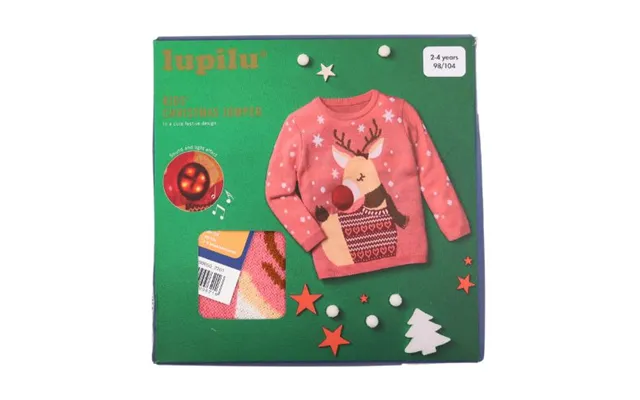 Lupilu Kids Reindeer Light Up Christmas Jumper Assorted Sizes - 2-4 Years