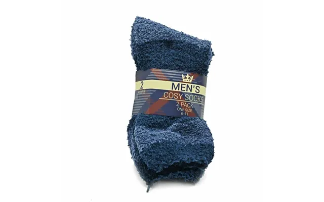 Men's Snuggle Socks 2-pack One Size 6-11 Assorted Colours - Navy Blue