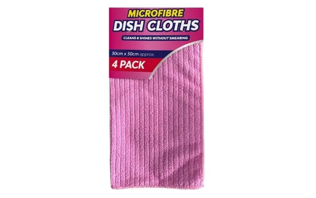 Microfibre Cleaning Cloths Pink 4 Pack