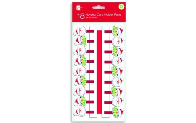 Novelty Christmas Santa Hat Card Holder 18 Pegs