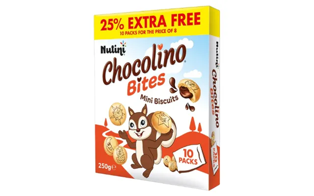 Nutini Chocolino Bites Mini Chocolate Biscuits 200g Snack Pack Assorted Packs - Pack Of 1