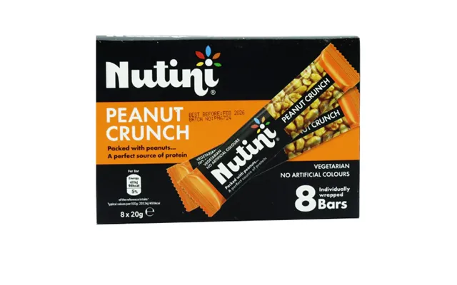 Nutini Peanut Crunch 8 Bars 160g - Pack Of 1