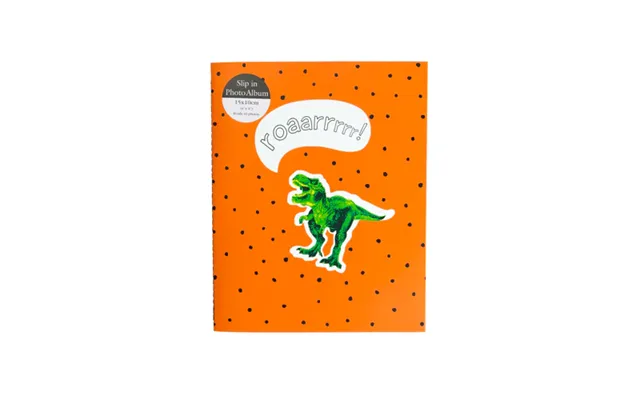 Orange Dinosaur Slip In Photo Album 15cm X 10cm