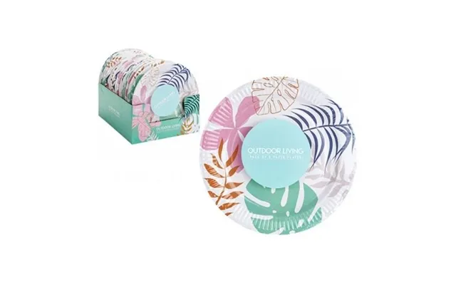 Outdoor Colourful Abstract Leaf Paper Plates 9 8 Pk
