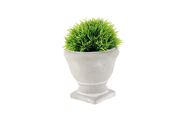 Pedestal Artificial Plant In Stone Planter 21cm