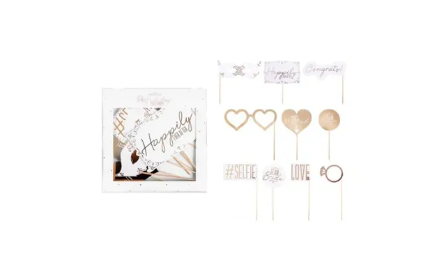 Perfect Day Gold Foil Photo Booth Props 10 Pack