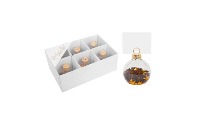 Perfect Day Gold Glitter Bauble Place Card 6 Pack
