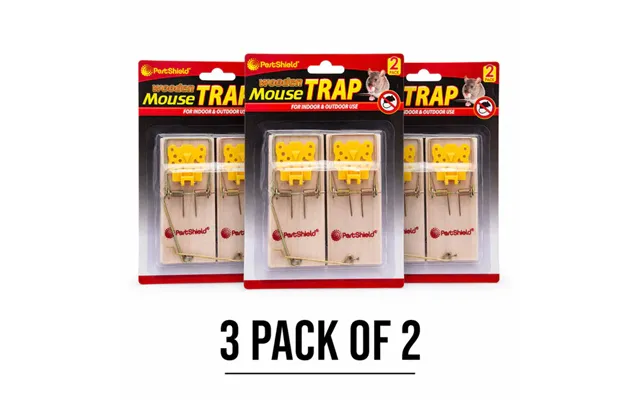 Pestshield Plywood Mouse Trap 2 Pack Assorted Packs - 3 Pack