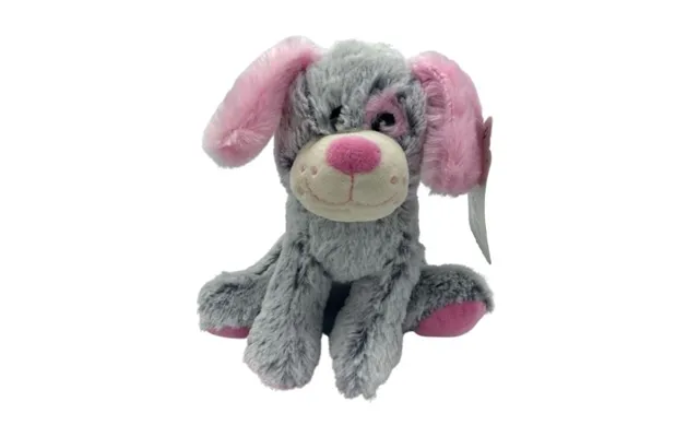 Pink And Grey Plush Soft Kids Dog Toy