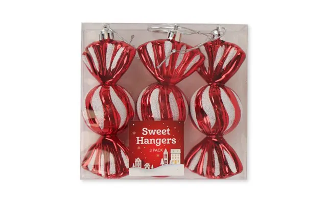 Red And White Christmas Sweet Hangers 3 Pk