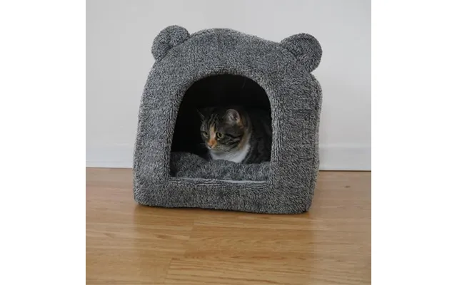 Rosewood 40 Winks Grey Teddy Bear Cat Bed