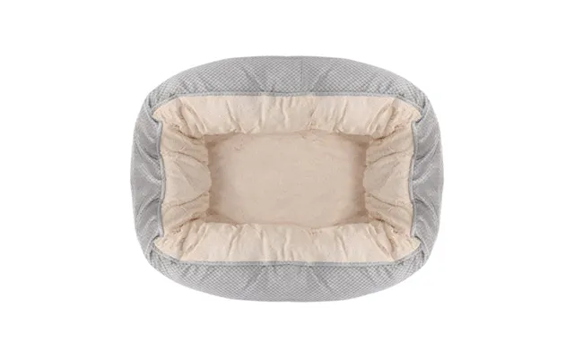 Rosewood Grey And Beige Plush Dog Sleeper Bed Medium