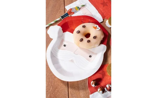 Santa Face Paper Plate Pack Of 6 23cm