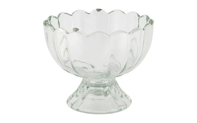 Scalloped Edge Glass Pot