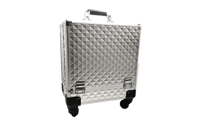 Silver Luggage Style Makeup Beauty Case