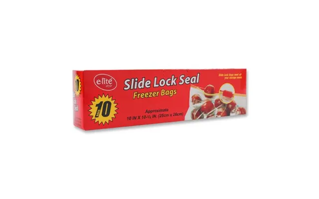 Slide Lock Seal Freezer Bags 10 Pack