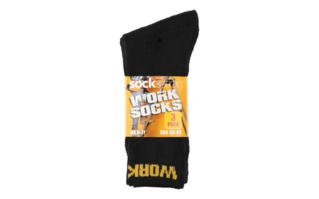 Socksation Men's Black Work Socks 3 Pk 6-11