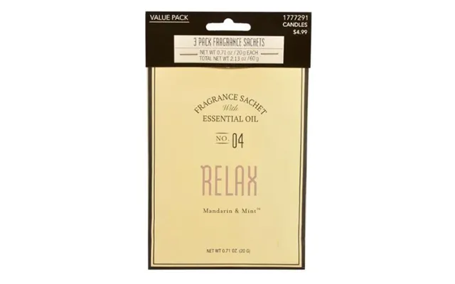 Spa Scented Sachets With Essential Oils 3 Pack - Relax