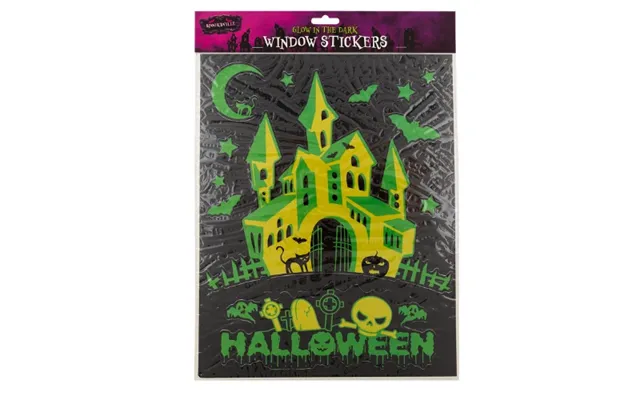 Spooksville Glow In The Dark Window Stickers Assorted Styles - Halloween
