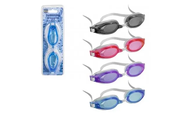 Swimming Goggles With Ear Plugs Assorted Colours - Black