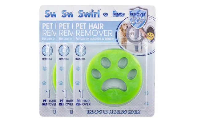 Swirl Pet Hair Remover Assorted Packs - Green Pack Of 3