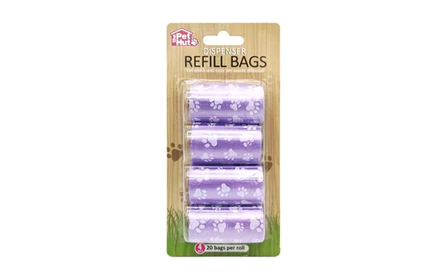 The Pet Hut Dispenser Refill Bags 20 Bags X 4 Rolls
