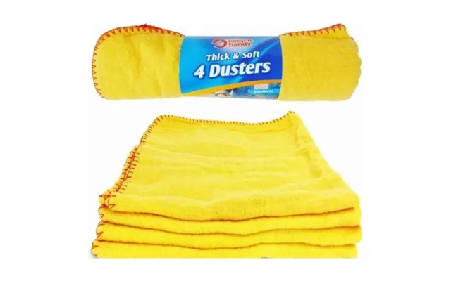 Thick And Soft Yellow Dusters 4 Pk 45 X 40