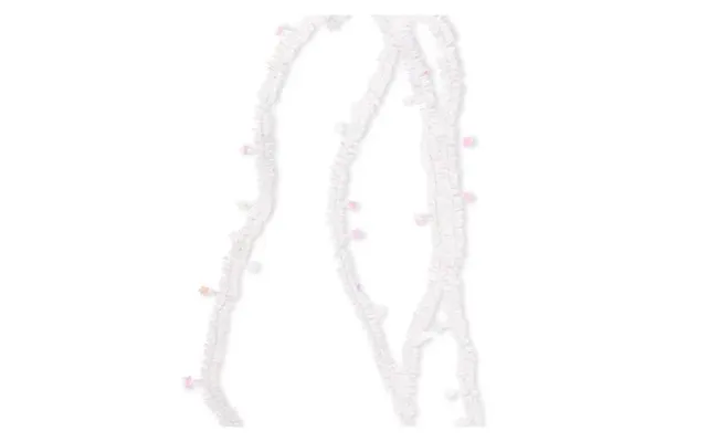 Thin Iridescent White Tinsel With Stars 7m