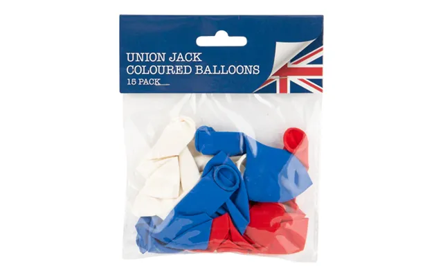 Union Jack Coloured Balloons 15 Pack