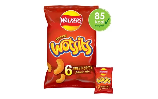 Walker Wotsits Baked Sweet & Spicy Flamin' Hot 6 X 16g